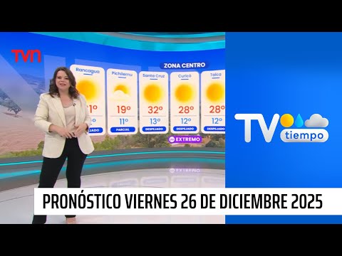 Pronóstico del tiempo: Viernes 26 de diciembre 2025 | TV Tiempo