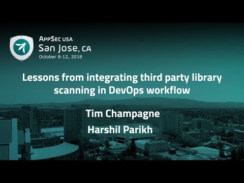 Image thumbnail for talk Lessons from integrating third party library scanning in DevOps workflow