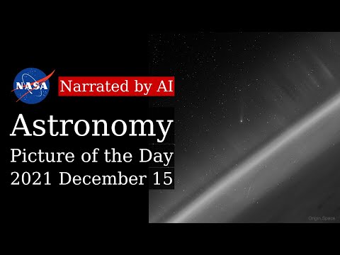 APOD: 2021-12-15 - Comet Leonard from Space (Narrated by Salli)