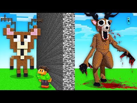I Cheated With 99 NIGHTS IN THE FOREST DEER in Minecraft Build Battle!