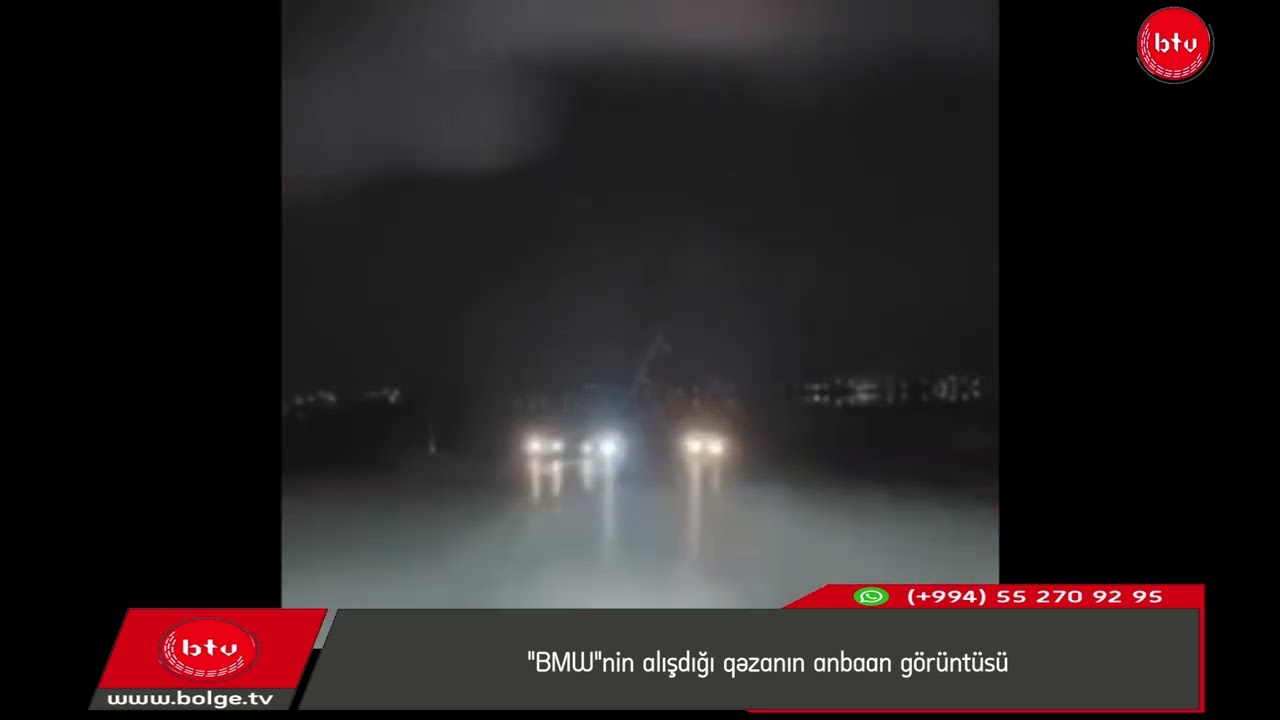 "BMW"nin alışdığı qəzanın anbaan görüntüsü