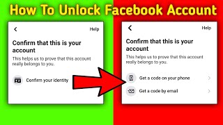 How To Unlock Facebook Account | get a code by email | Facebook unlock | get a code on your phone