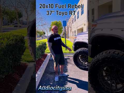 2016 Toyota Tundra 20x10 Fuel Wheels D681 Rebel 37 inch Toyo RT #audiocityusa #wheels #suspension