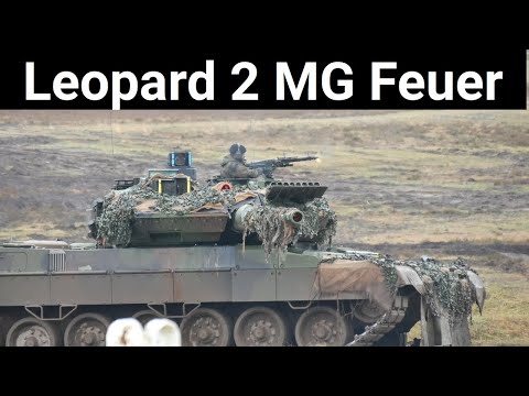 German Leopard 2 A6 live firing with MG3 - this main battle tank will go to the Ukraine
