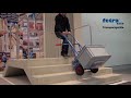 Fetra Aluminium-Treppenkarre, mit fünfarmigen Radsternen, Schaufelbreite 480mm-youtube_img