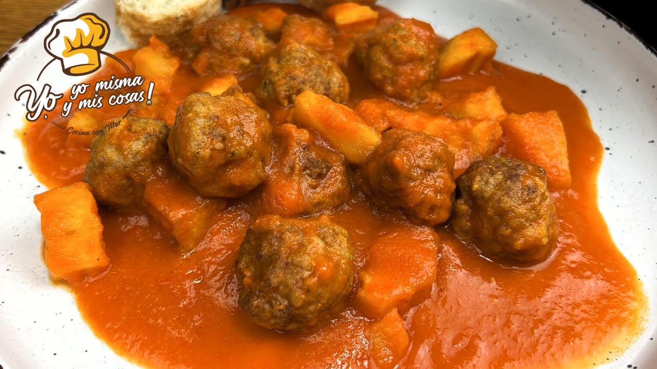 ⭐ Receta de Albóndigas con Tomate y Patatas - Hasta los vecinos quieren probar 🤤