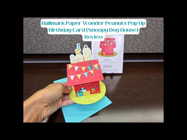 Vídeo relacionado con Hallmark Tarjeta de cumpleaños musical, 3D iluminada y emergente, Snoopy y Woodstock, cómics de cacahuetes, rojo