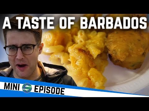 Riley Tries Barbadian Food | Bajan Mac Pie, Flying Fish Cutter, Roasted Chicken!