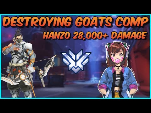"YOU HAVE 28,000+ DAMAGE!?" DESTROYING Goats Comp as Hanzo. Overwatch Top 500 Hanzo (Samito)