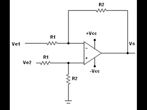 Amplificador Diferencial ou Subtrator - Exercício resolvido - Módulo III