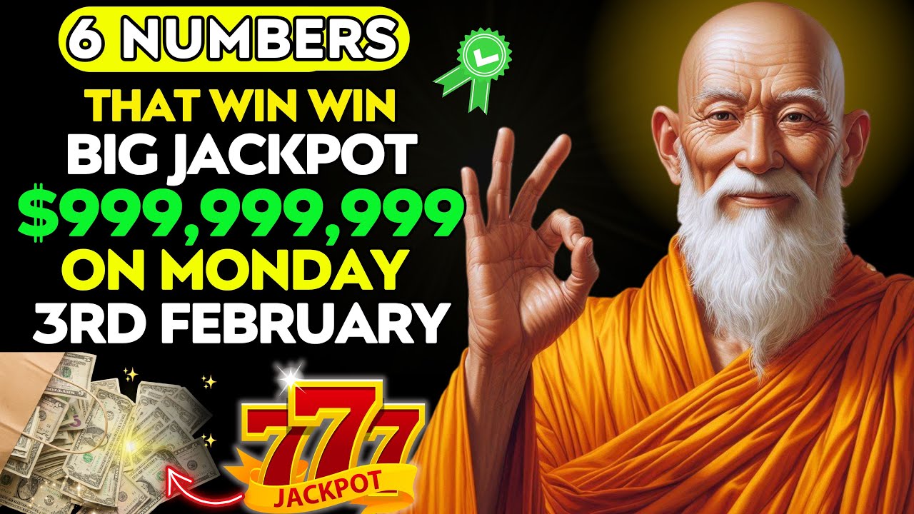 LUCKY NUMBERS: 6 LUCKY NUMBERS TO WIN THE LOTTERY JACKPOT on Monday of February, 2025!
