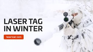 Laser tag in winter