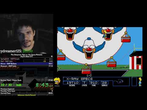 The Simpsons: Bart vs The Space Mutants (Atari ST) Speedrun - 27:07 - Personal Best