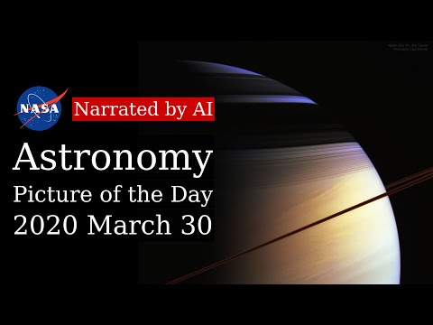 APOD: 2020-03-30 - The Colors of Saturn from Cassini (Narrated by Emma)