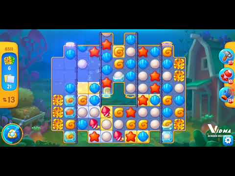 Fishdom. 8511 level no boosters and diamonds. 18 moves