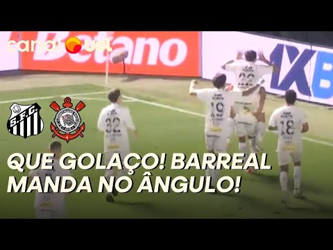 GOLAÇO DO SANTOS! BARREAL ARRISCA DE LONGE E MANDA NO ÂNGULO DE FELIPE LONGO! VEJA O GOL