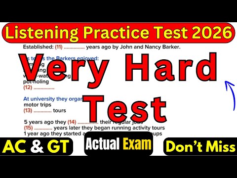 06, 10, 17, 24 & 31 JANUARY 2026 VERY HARD IELTS LISTENING TEST WITH ANSWERS | LISTENING PRACTICE