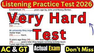 07, 14, 21 & 28 FEBRUARY 2026 VERY HARD IELTS LISTENING TEST WITH ANSWERS | LISTENING PRACTICE