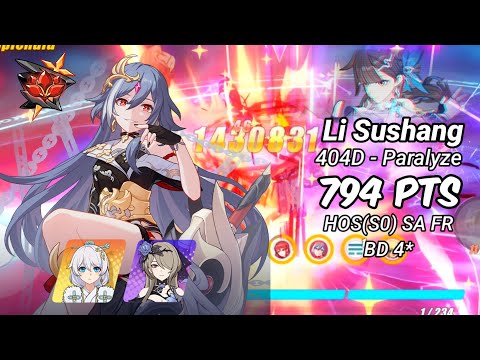 Honkai Impact 3 - [Redlotus 404D]  Li Sushang (Paralyze) 794 Pts - HOS(S0) SA FR BD 4*