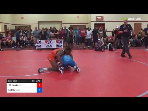 2018 Marine Corps US Open/UWW Junior Freestyle 74 Rnd Of 32 - Mehki Lewis (SERTC-VT) Vs. Devin Bah