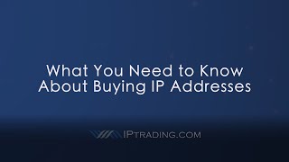 Buying IPv4 Addresses