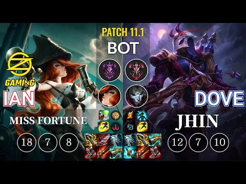 OZ Ian Miss Fortune vs Dove Jhin Bot - KR Patch 11.1