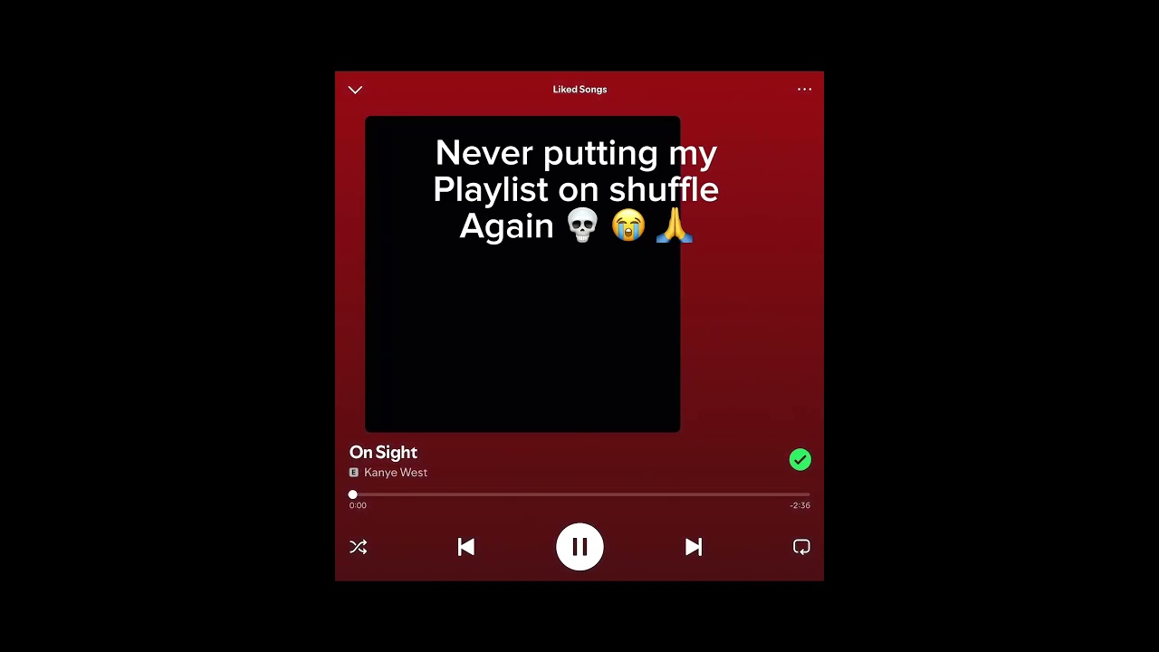 NEVER PUTTING MY PLAYLIST ON SHUFFLE AGAIN!