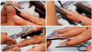 Doing nails like a pro with not dominant hand. Watch me do sculpted gel nails using my left hand.