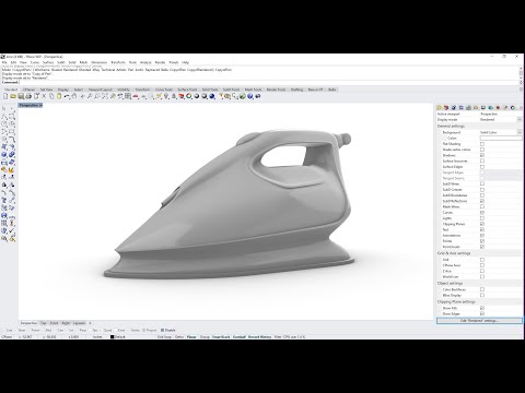 Rhino 7 windows- How to Create a Hand Iron Using SubD (Timelapse)