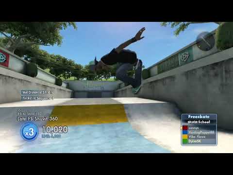 Skate 3 - a clean trickline clip (:
