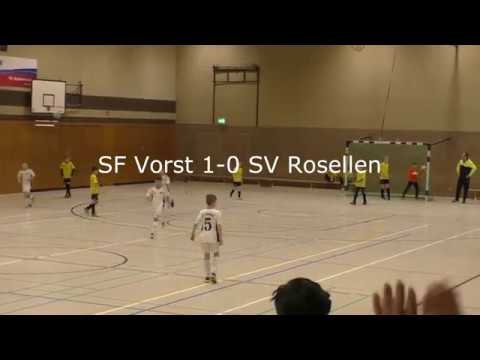 Hallenkreismeisterschaften in Jüchen.Spiel 3.SF Vorst  1-0  SV Rosellen