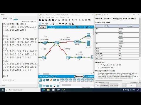 6.8.1 Packet Tracer - Configure NAT for IPv4