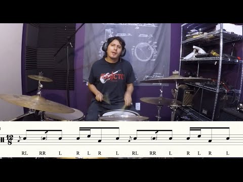 A triplet fill  - Blushda Herta Fill in 3 steps Slick Drum Lick #68