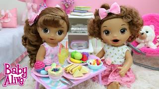 MANU E ISABELA COMENDO LANCHINHO NO QUARTO