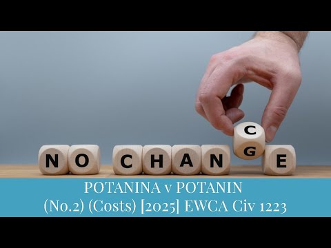 POTANINA v POTANIN (No.2) (Costs) [2025] EWCA Civ 1223