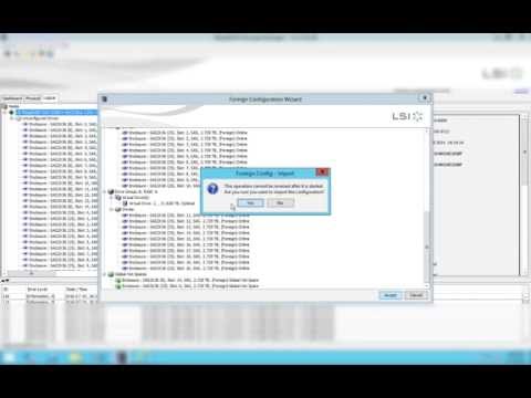 Using LSI MegaRAID Storage Manager in Windows to recover from Unconfigured Bad disks
