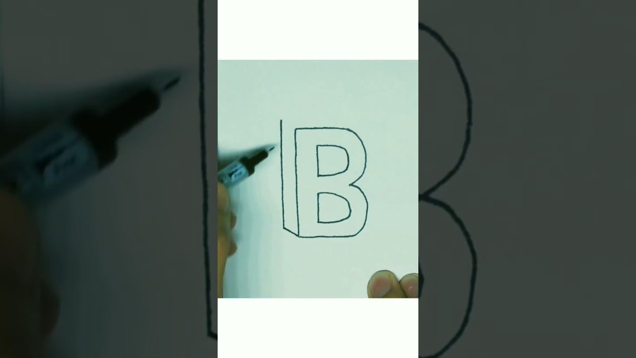3D letter B | huruf B 3D