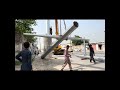 Installation Process of Pylon Without any Safety Equipment