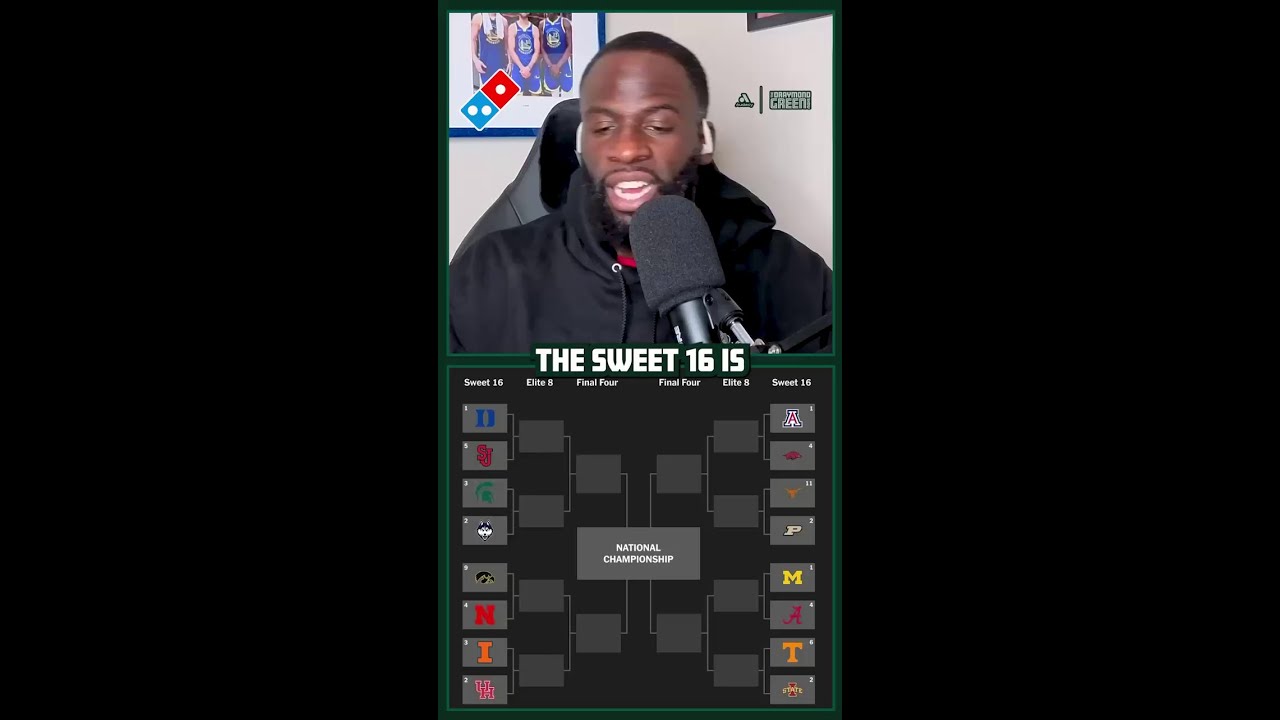 Draymond Green Breaks Down Sweet 16: UConn vs. Michigan State & Arizona vs. Arkansas Predictions