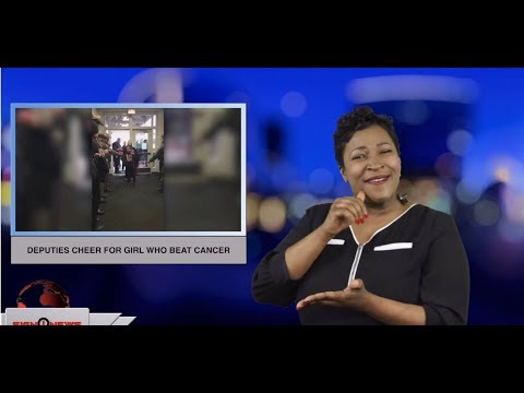 Deputies cheer for girl who beat cancer (ASL - 3.5.19)