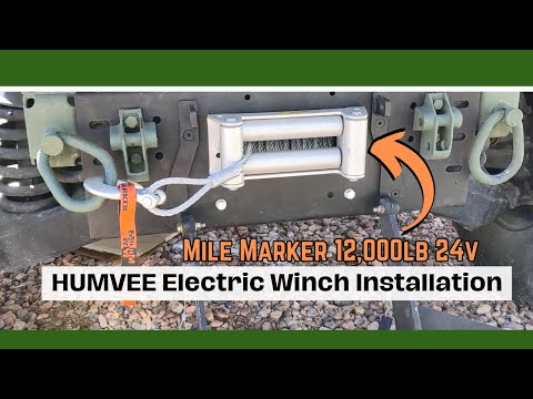 Our Humvee Gets an Electric Mile Marker 24v Winch! (Watch Us Install it Step-by-Step)