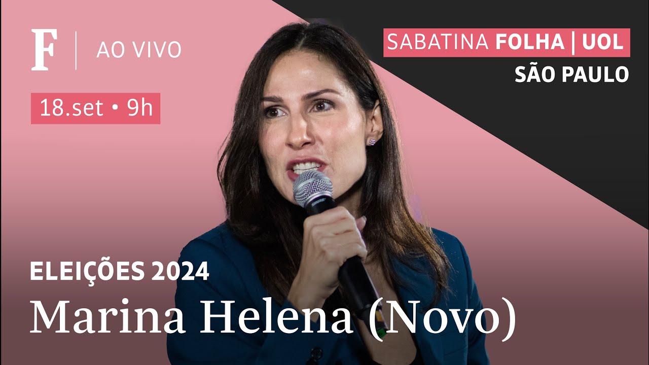Marina Helena (Novo) participa de sabatina Folha/UOL com candidatos sobre temas de São Paulo