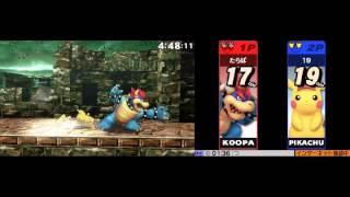 スマブラfor3DS クッパvsピカチュウ 4戦