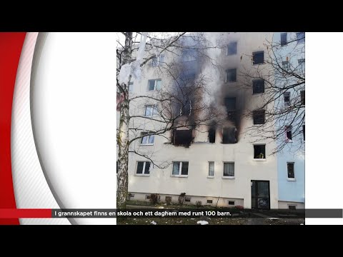 Hyreshus har exploderat - minst 25 skadade - Nyheterna (TV4)