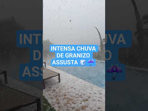 Intensa chuva de granizo assusta moradores no interior de SP 🧊 ☔️