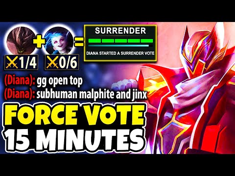 I Made Diana Force A FF At 15 Mins Because Of "Gangplank Diff"!