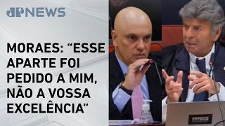 Moraes e Fux discutem sobre intervenções durante voto no STF