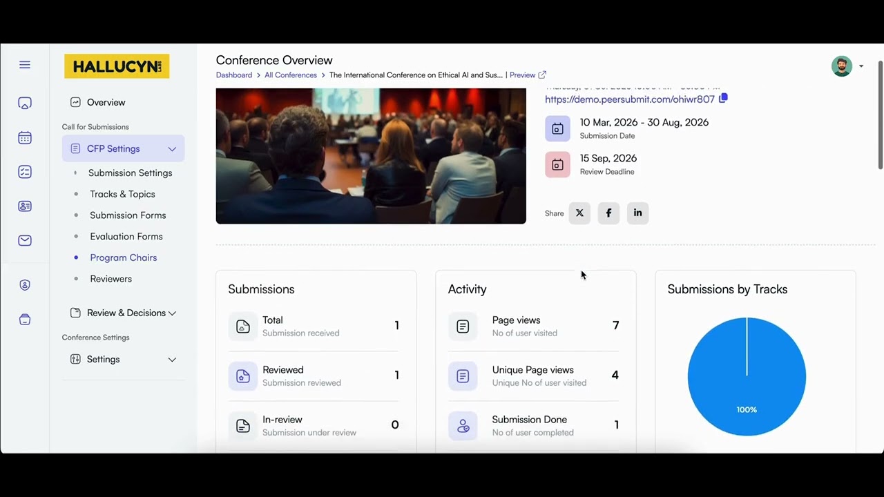 View Conference Analytics Dashboard