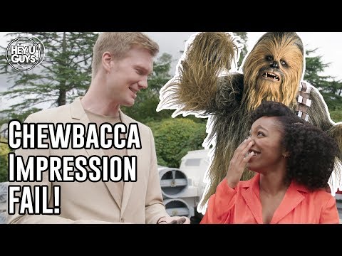 Naomi Ackie Chewbacca Impression FAIL with Joonas Suotamo - Star Wars