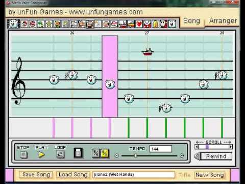 Mario Paint Composer - Wet Hands (piano2.ogg) - Minecraft